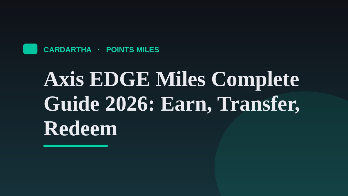 Axis EDGE Miles Complete Guide 2026: Earn, Transfer, Redeem