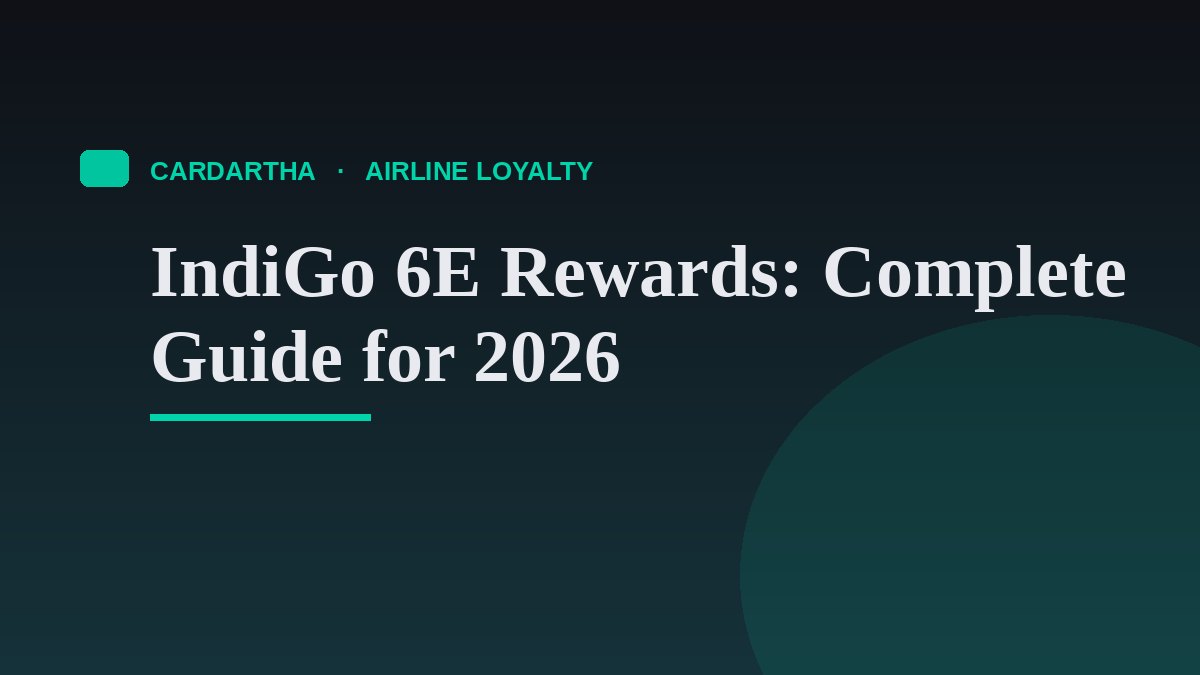 IndiGo 6E Rewards: Complete Guide for 2026