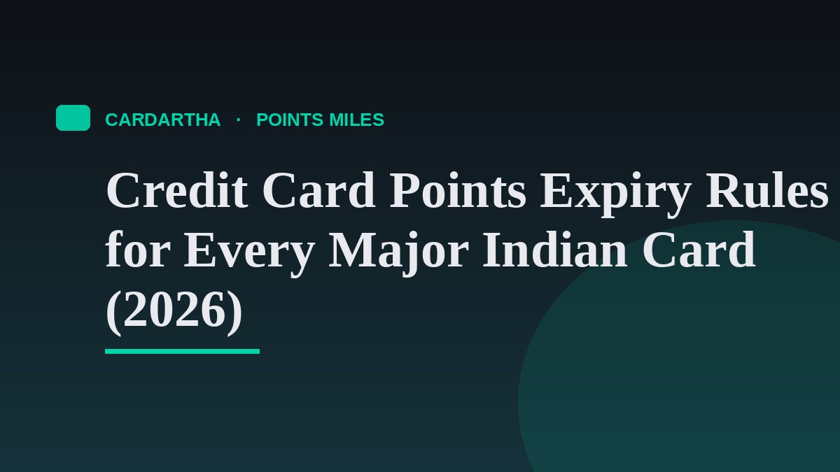 Credit Card Points Expiry Rules for Every Major Indian Card (2026)